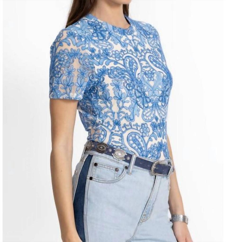 Johnny Was Johnny Was - ELEANOR SHORT SLEEVE MESH TEE