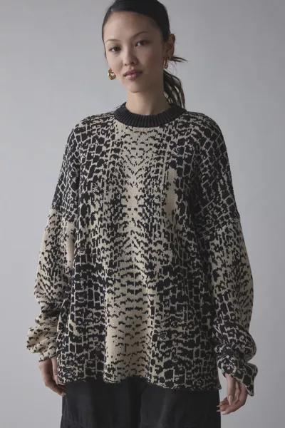The Ragged Priest The Ragged Priest Croc Print Oversized Sweater