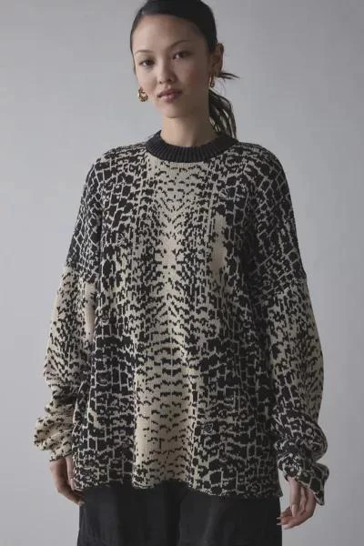 The Ragged Priest The Ragged Priest Croc Print Oversized Sweater 2