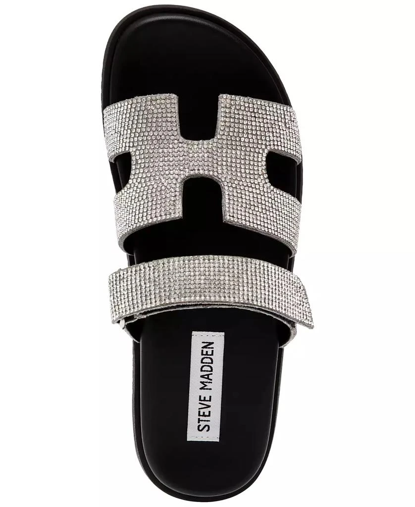 Steve Madden Women's Mayven-R Rhinestone Slide Sandals 4