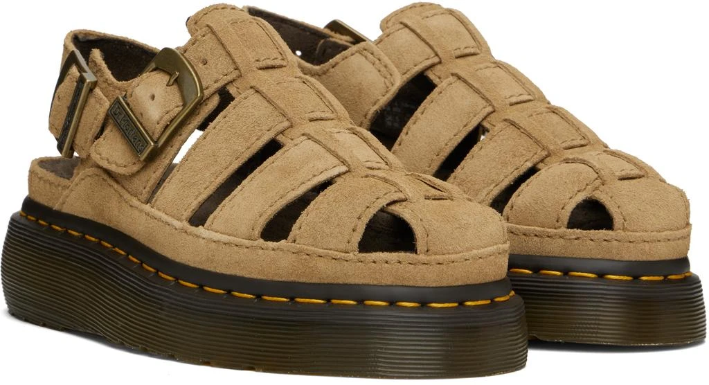 Dr. Martens Tan Wrenlie Bronx Suede Fisherman Sandals 4