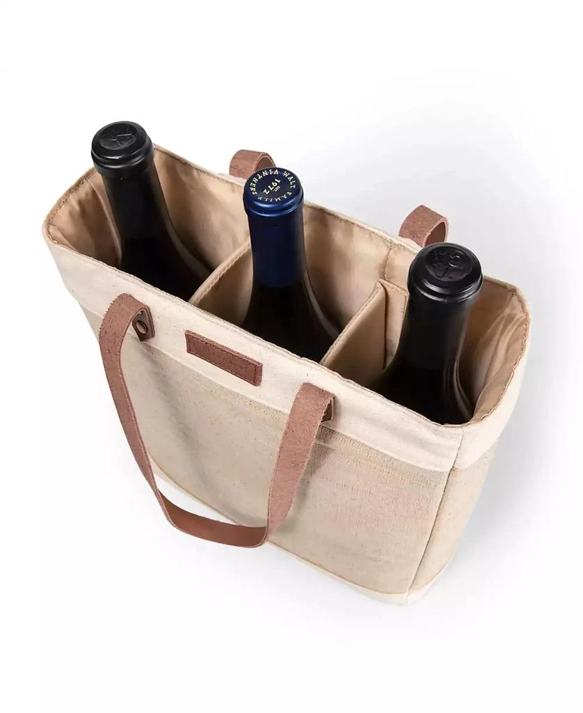 Legacy Legacy Pinot Jute 3 Bottle Insulated Wine Bag 6
