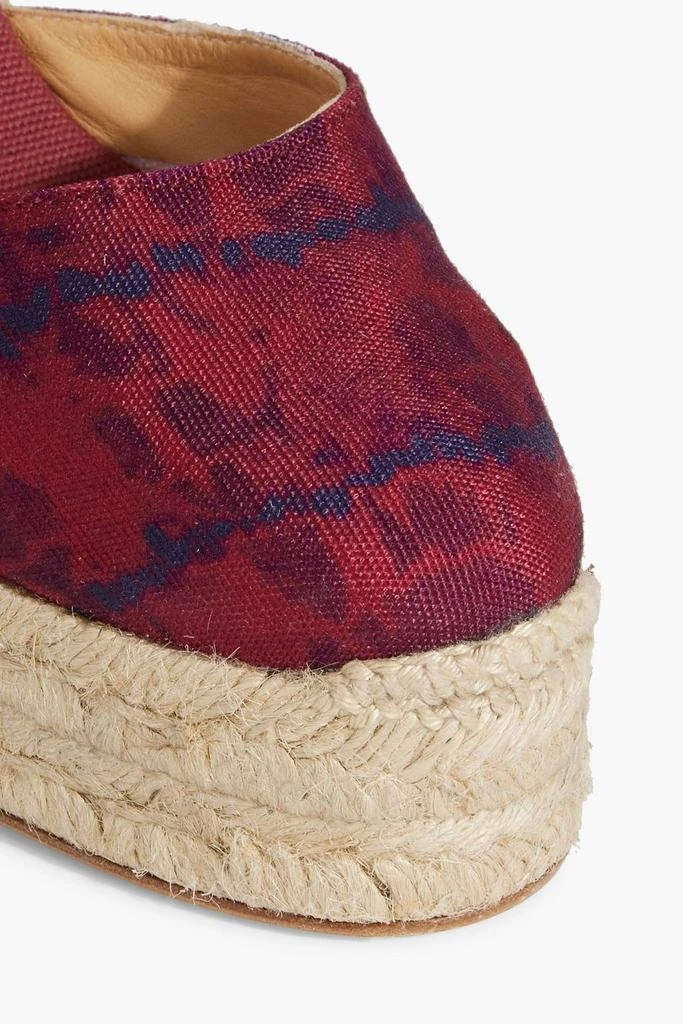 Altuzarra Carina printed canvas wedge espadrilles 4