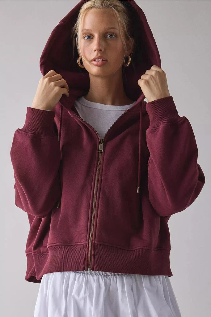The Upside THE UPSIDE Ryder Jude Cropped Zip-Up Hoodie Sweatshirt 1