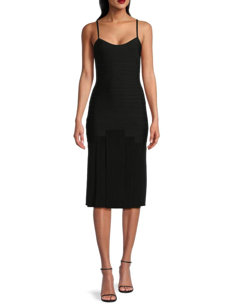 knee length dresses for ladies Hervé Léger White Bandage Midi Dress main image 1