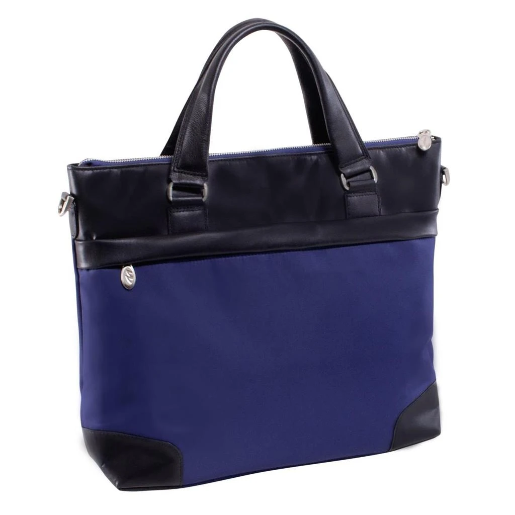 McKleinUSA McKlein USA 18397 15 in. Eastward Nylon Slim Laptop Briefcase, Navy