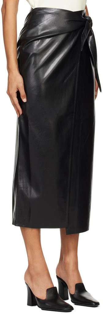Nanushka Black Carola Vegan Leather Maxi Skirt 2