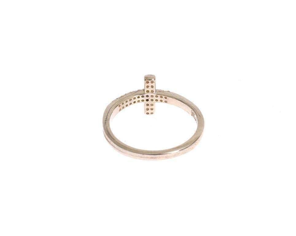 Nialaya Nialaya Silver CZ Cross 925 Ring
