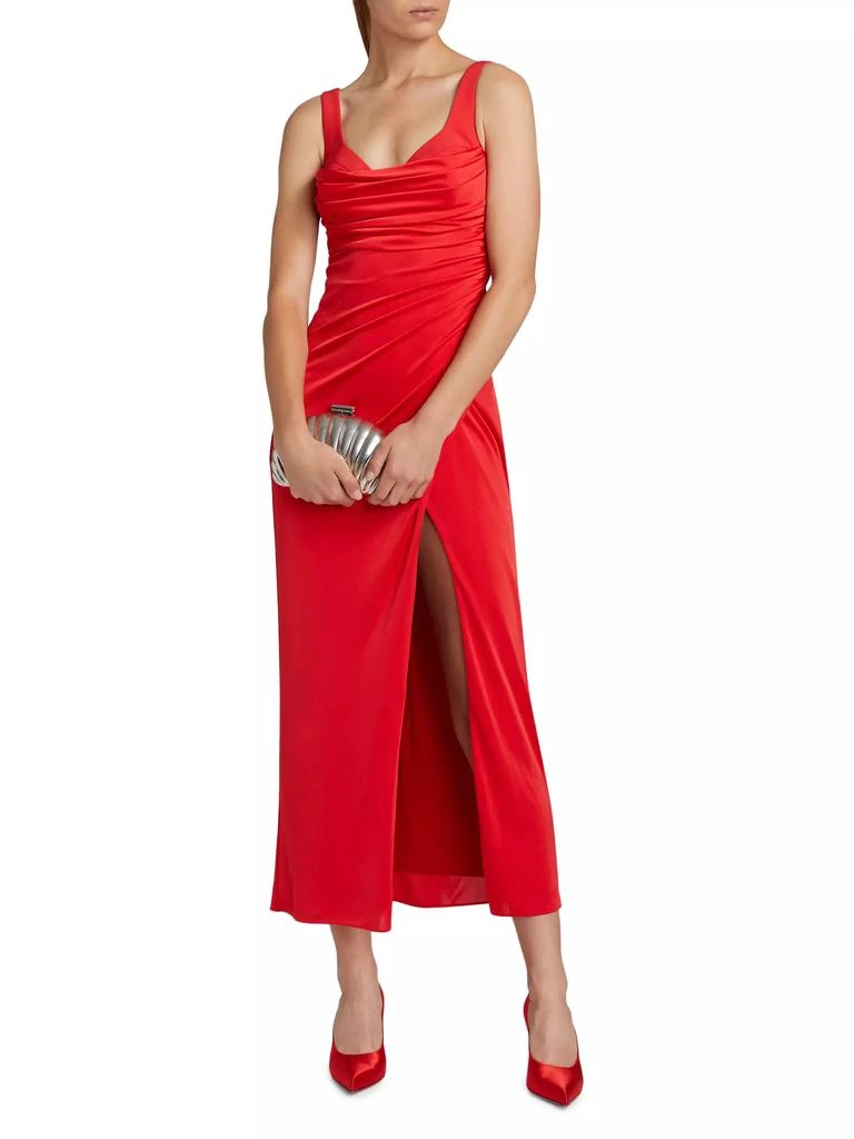 Monique Lhuillier Mae Gathered Jersey Maxi Dress 3