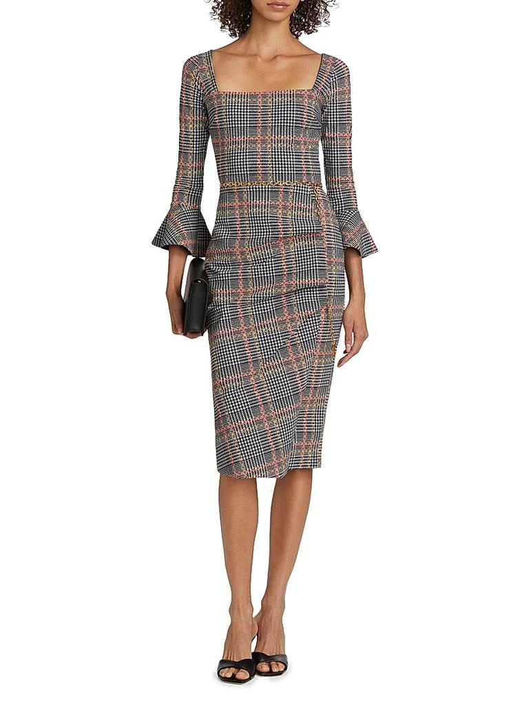 Chiara Boni Astra Plaid Cocktail Dress 3