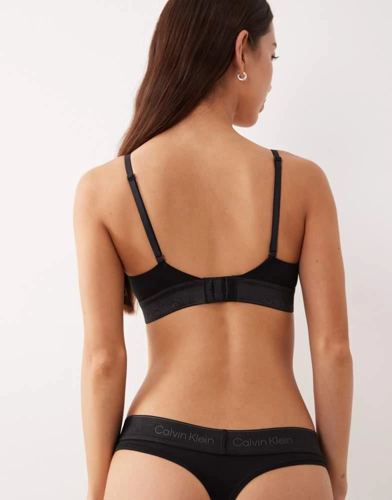 Calvin Klein Calvin Klein Icon Cotton Modal thong in satin black 4