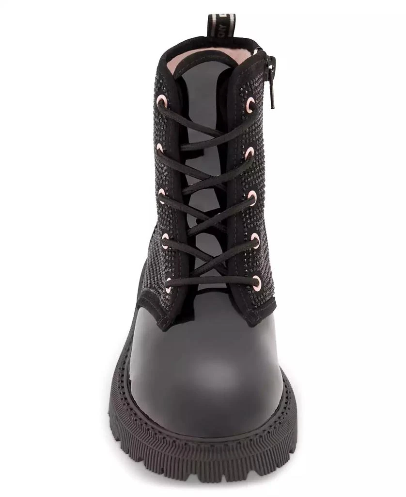 DKNY Big Girls Ava Stone Studded Zipper Closure Moto Boots 7