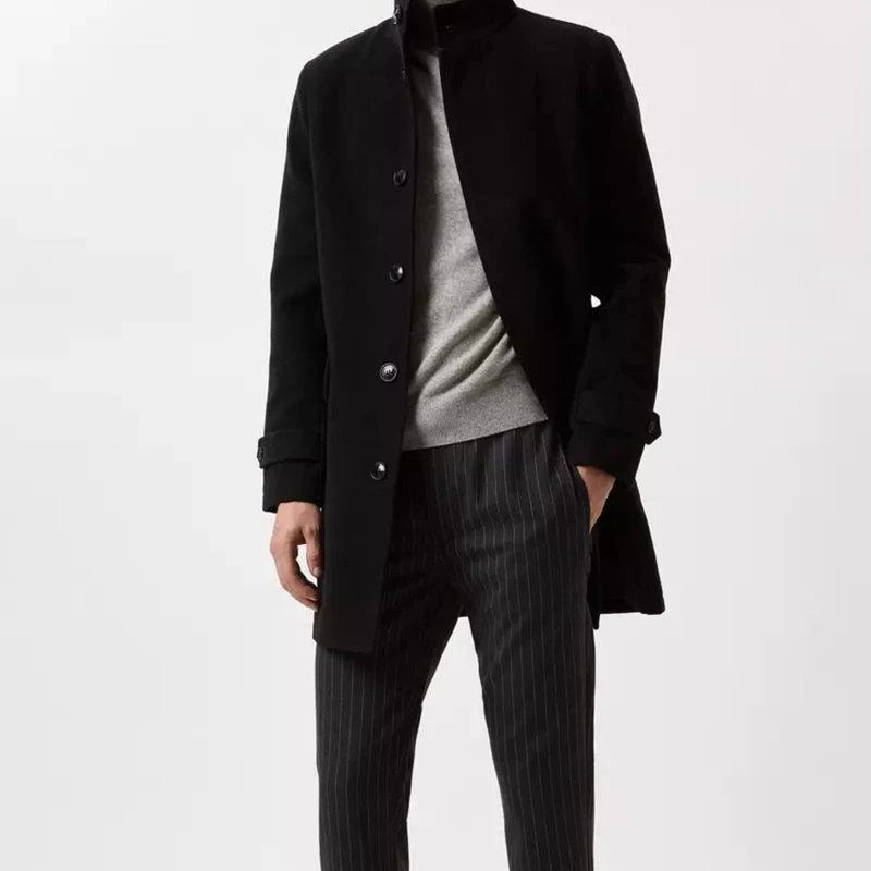 Burton Mens Faux Wool Funnel Neck Coat 1