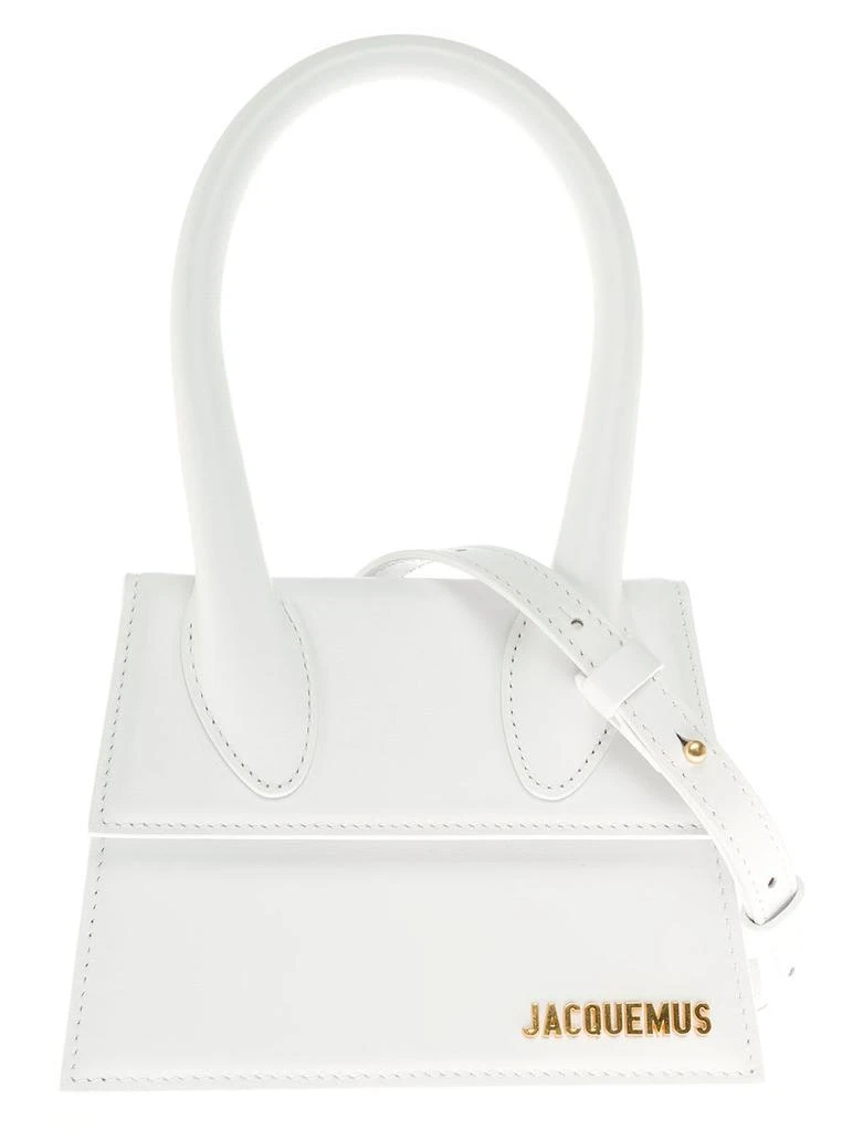 Jacquemus le Chiquito Moyen White Handbag In Leather Woman 1