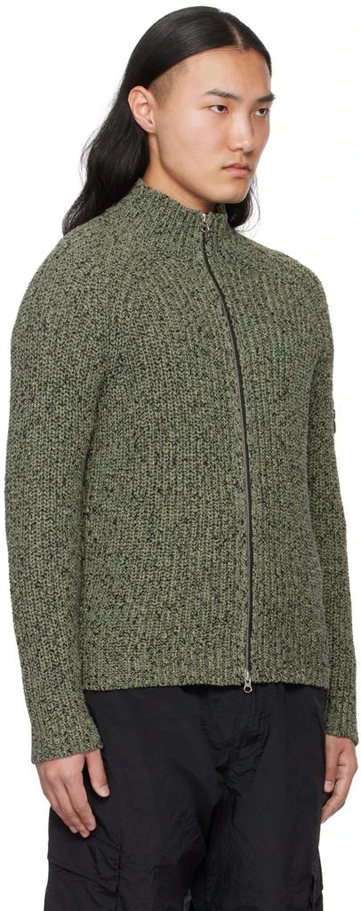 Stone Island Green Zip Sweater 2