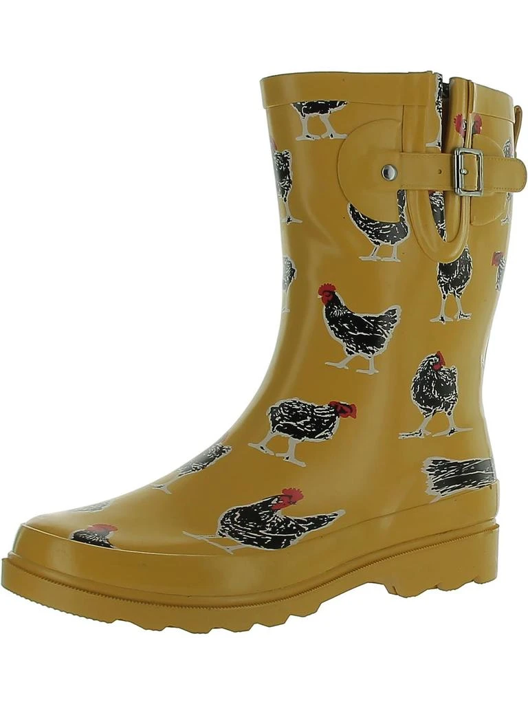 Western Chief Farm House Chickens Womens Rubber Printed Rain Boots 1