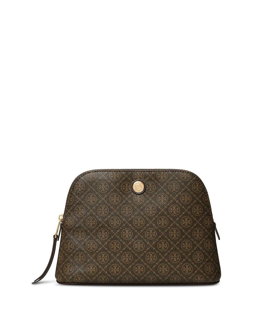 Tory Burch T Monogram Coated Canvas Cosmetic Case 1