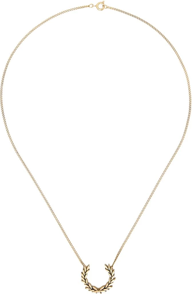 Fred Perry Gold Laurel Wreath Necklace 1