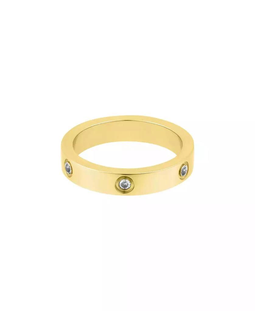 ADORNIA Tarnish Resistant Cubic Zirconia Pave Eternity Band Ring 1