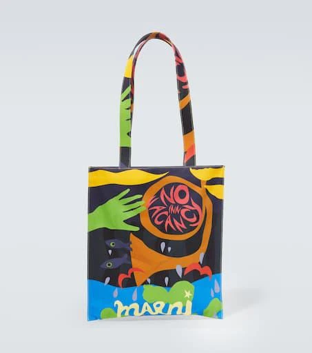 Marni x No Vacancy Inn printed canvas tote bag 1