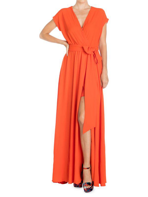 Meghan LA Jasmine Faux Wrap Maxi Dress