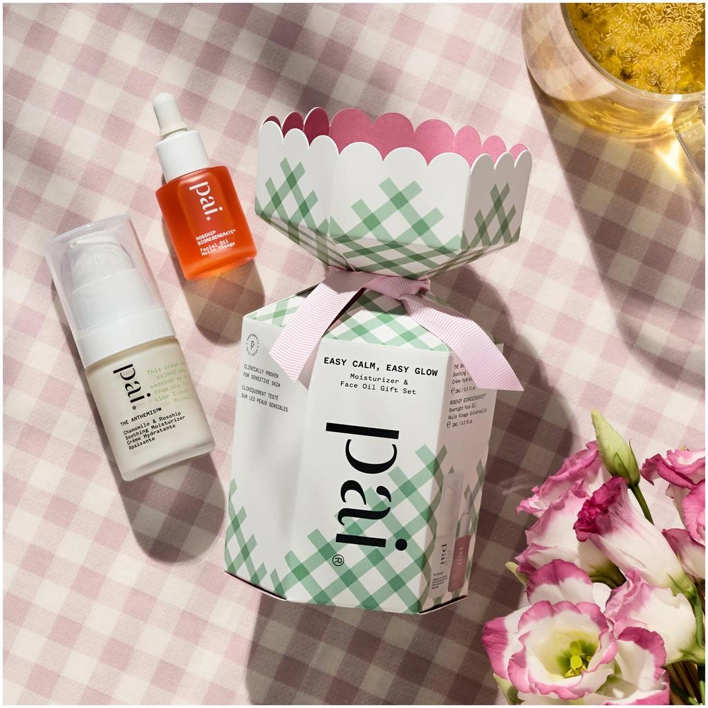 Pai Pai Skincare Easy Calm, Easy Glow Moisturiser and Face Oil Gift Set 25g 4