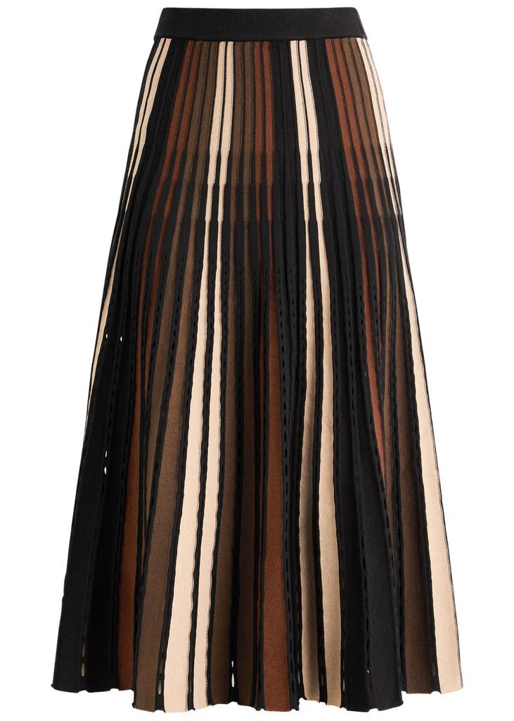 Diane von Furstenberg Tribeca striped pleated midi skirt 1