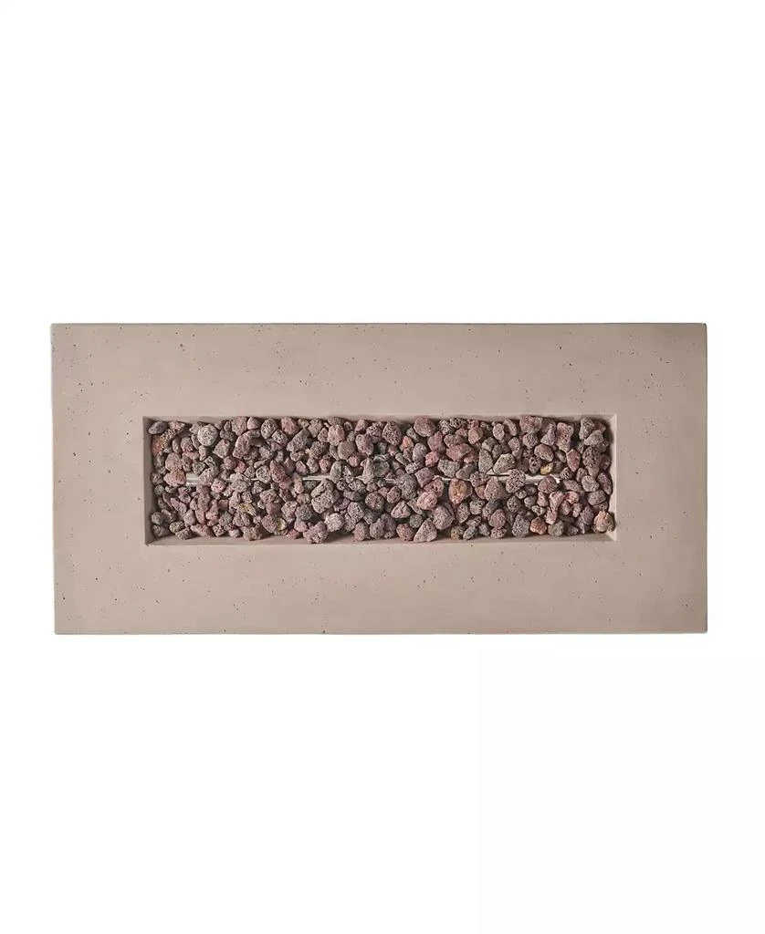 Streamdale Furniture Modern Concrete Fire Pit with 40K BTU for Indoor Warmth and Style 4