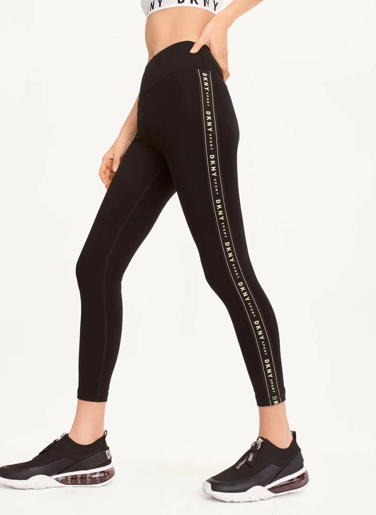 DKNY HIGH WAISTED LOGO TAPING LEGGINGS 1