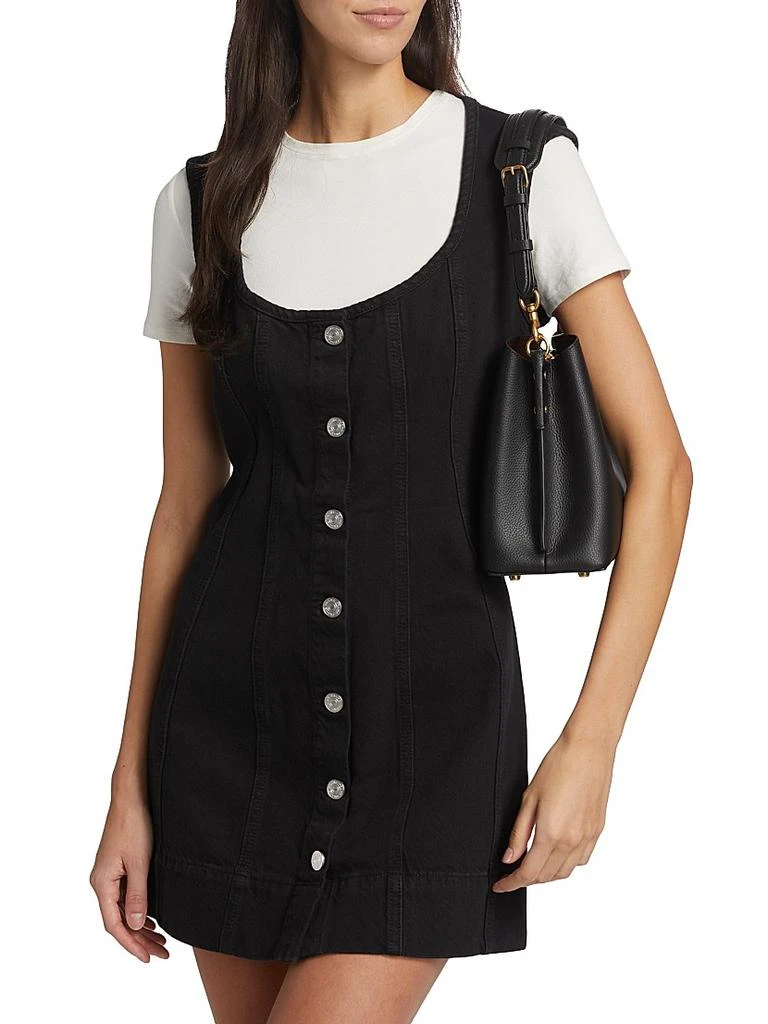 FRAME Denim Seamed Scoopneck Minidress 3