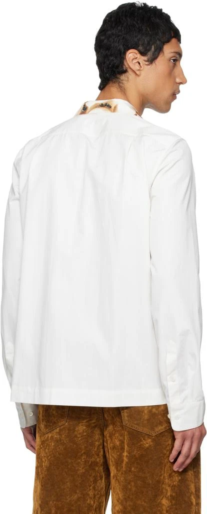 Dries Van Noten White Embroidered Cotton Shirt 3