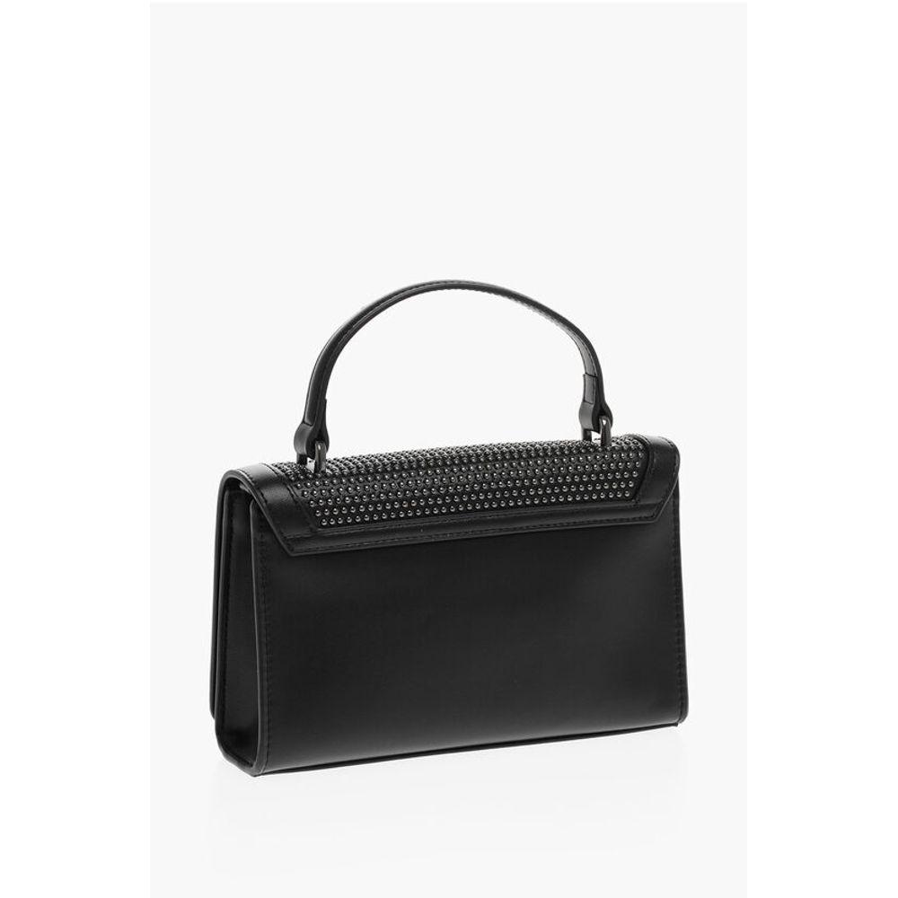 Moschino LOVE Faux Leather Embellished Studs Hand Bag with Women's Chain