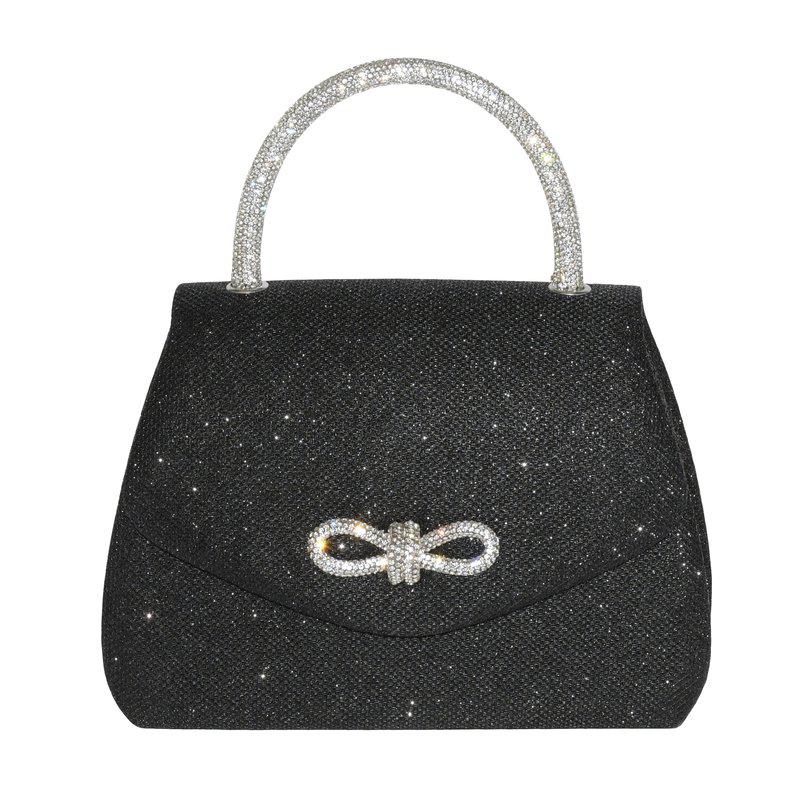 Club Rochelier Evening Bag With Glitter Handle And Bow