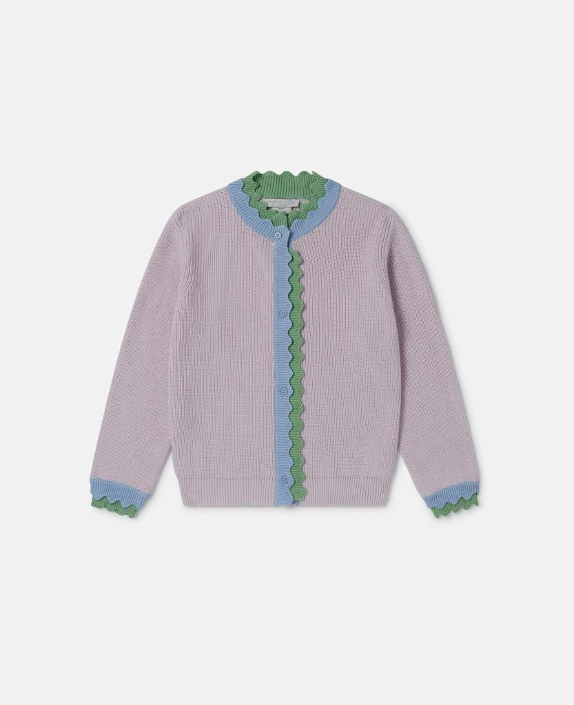 Stella McCartney Stella McCartney - Scalloped Trim Cardigan, Purple, Size: 4 1