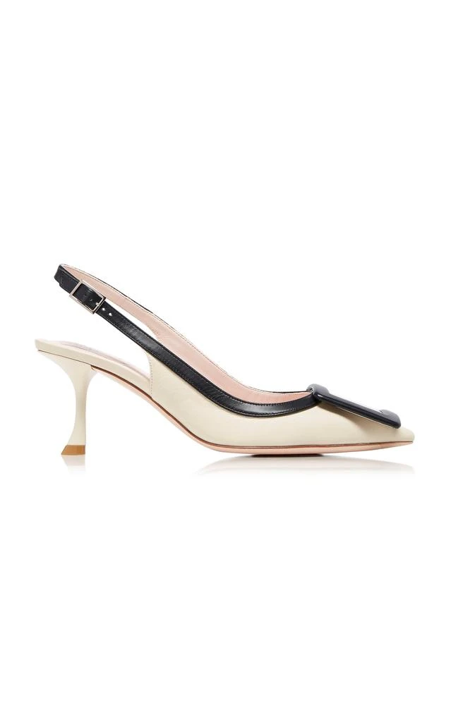Roger Vivier Roger Vivier Viv In The City Leather Slingback Pumps - Moda Operandi