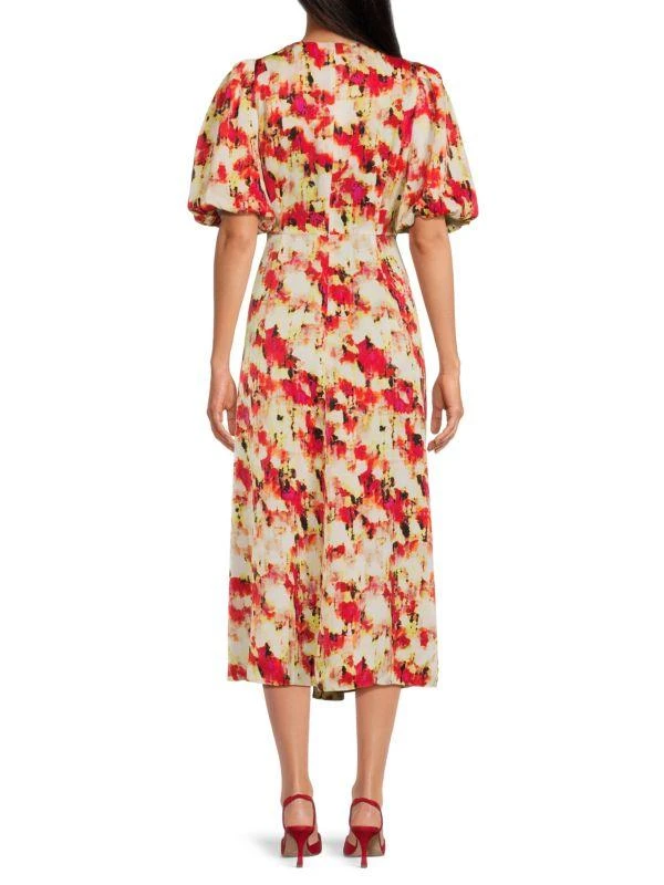DKNY V Neck Midi A Line Dress 2