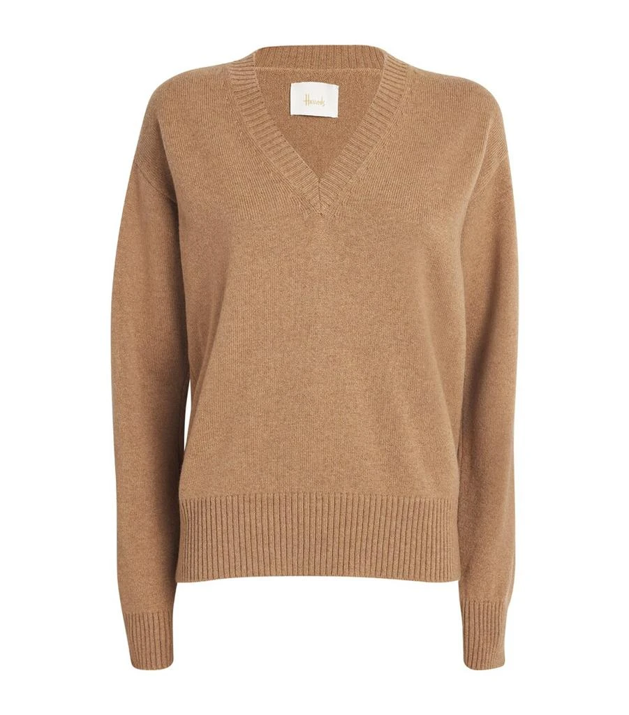 Harrods Cashmere V-Neck Sweater 1