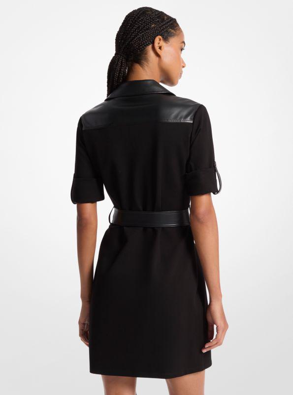Michael Kors Mixed-Media Trench Dress