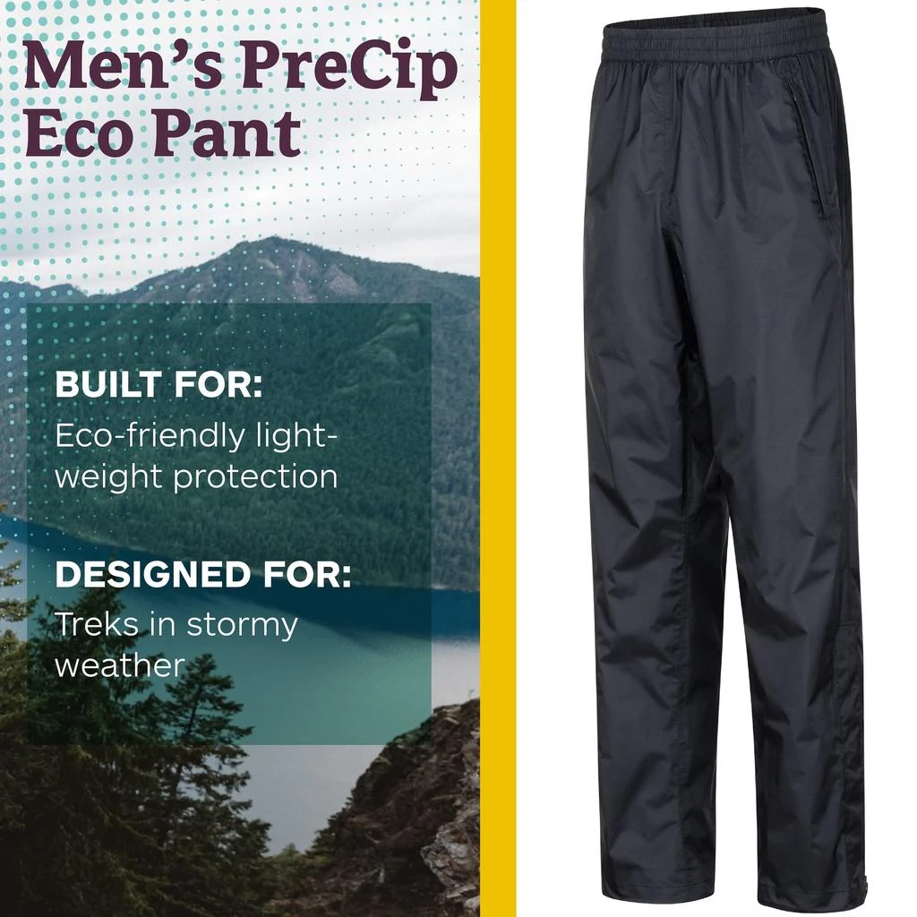 Marmot Marmot Men
s PreCip Eco Rain Pant – Lightweight, Waterproof, Packable Hiking Pants Made with Recycled Materials 2