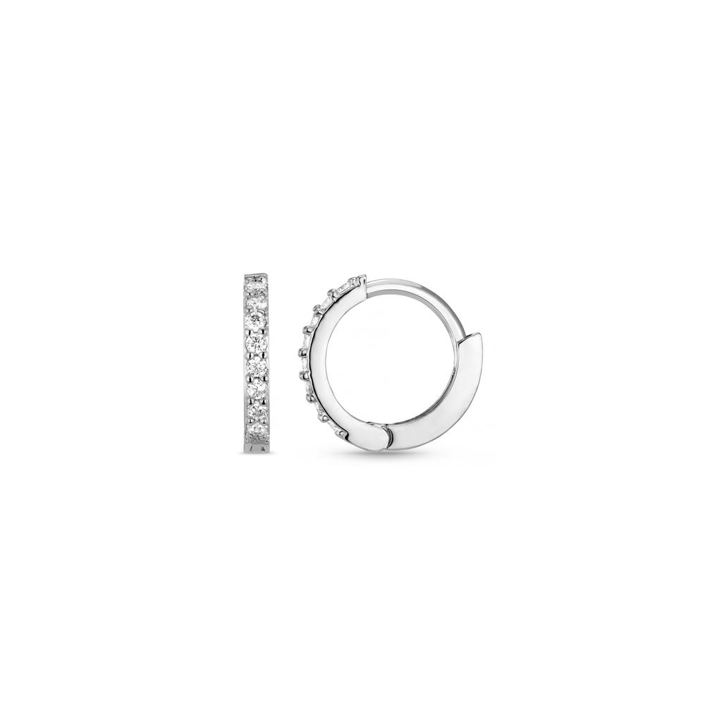 Orelia London Pavé Mini Micro Hoop Earrings