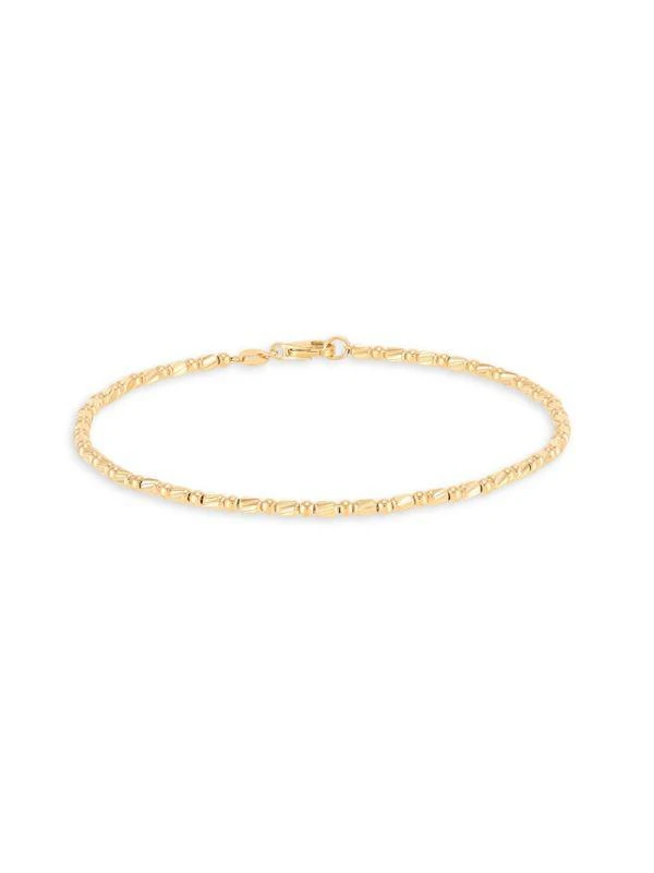 Saks Fifth Avenue 14K Yellow Gold Beaded Bracelet 1