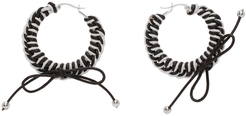 CHOPOVA LOWENA Black & White Nimbus Mini Hoops