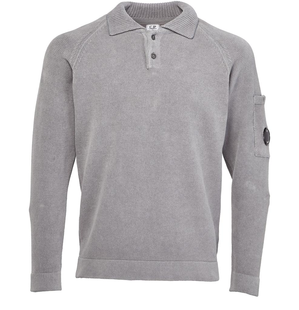 CP Company Lens cotton chenille polo shirt