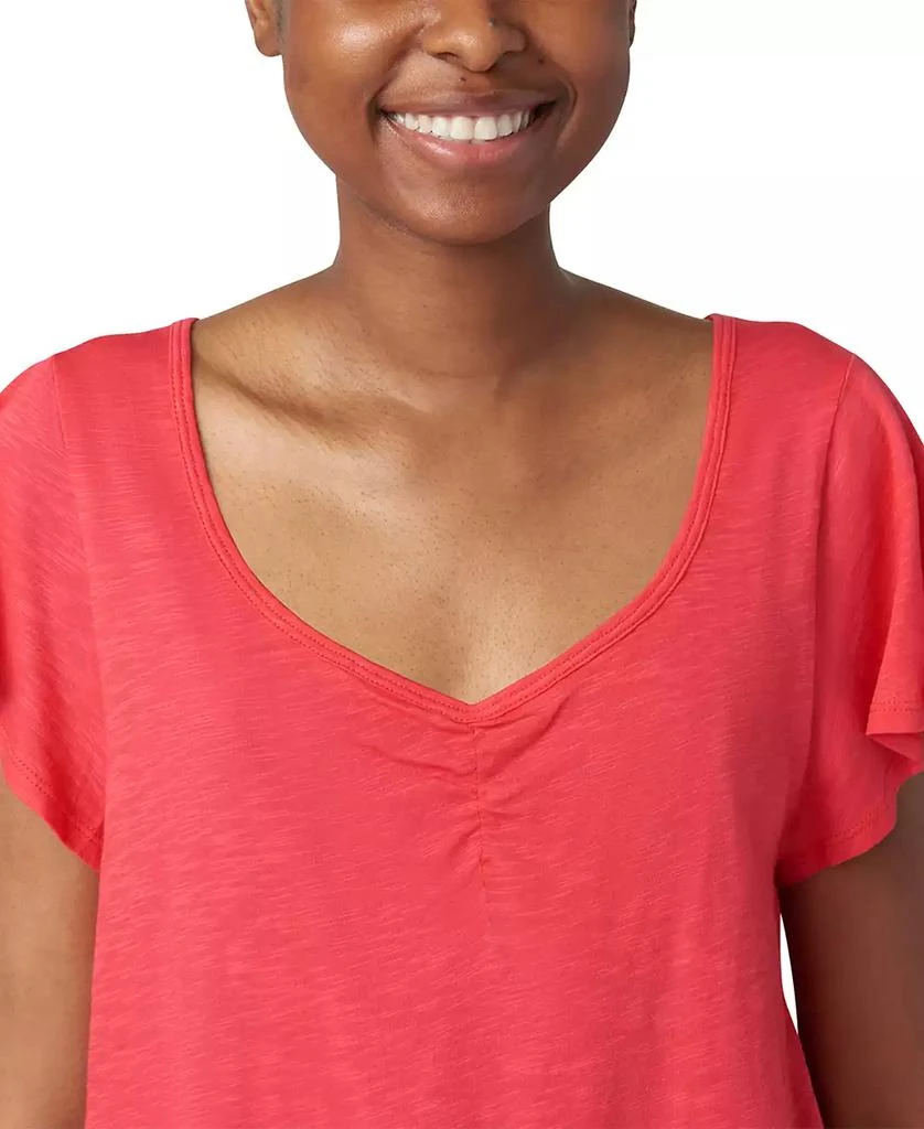 Hue Women's Solid Short-Sleeve Shirred Pajama Tee 5