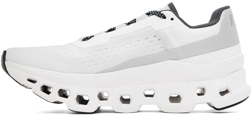 On White Cloudmonster Sneakers 3