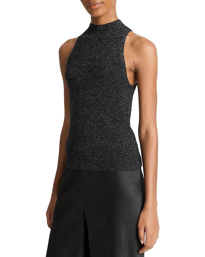 Vince Metallic Mock Neck Tank Top 4