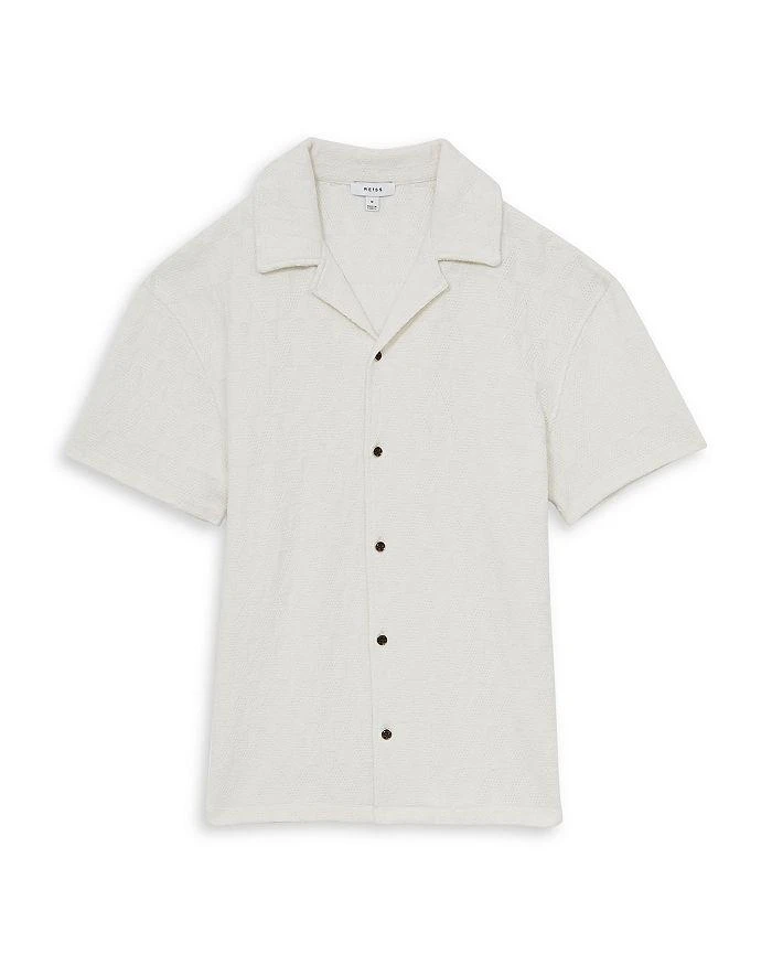 REISS Short Sleeve Textured Camp Shirt 6