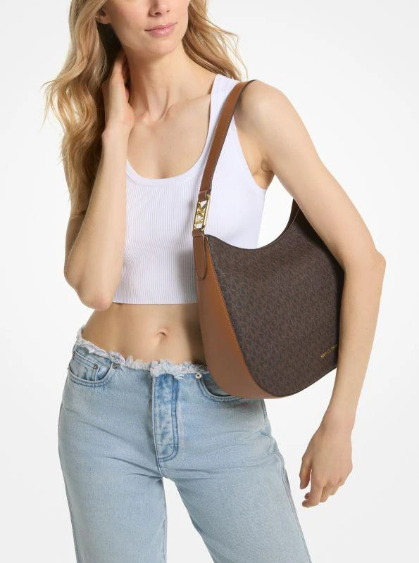 Michael Kors Kensington Large Signature Logo Hobo Shoulder Bag 3
