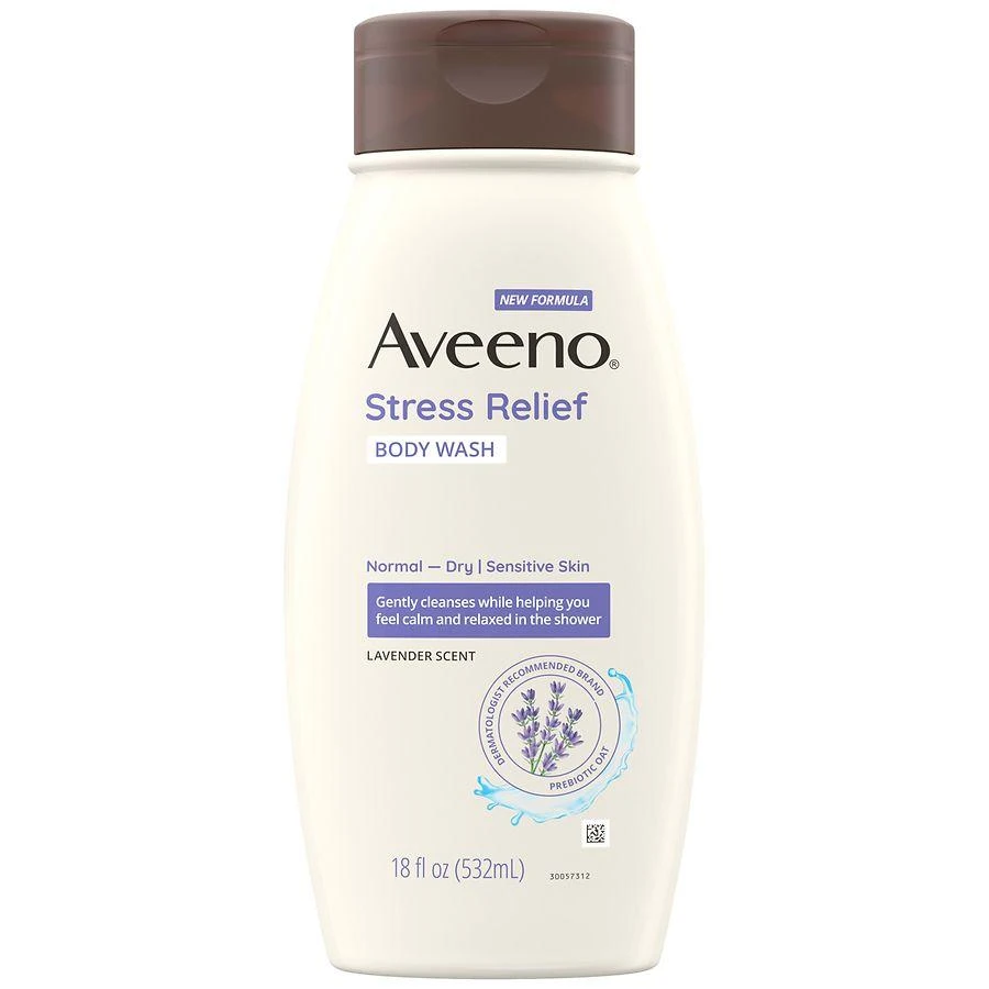 Aveeno Stress Relief Body Wash with Nourishing Oat & Lavender Lavender 1