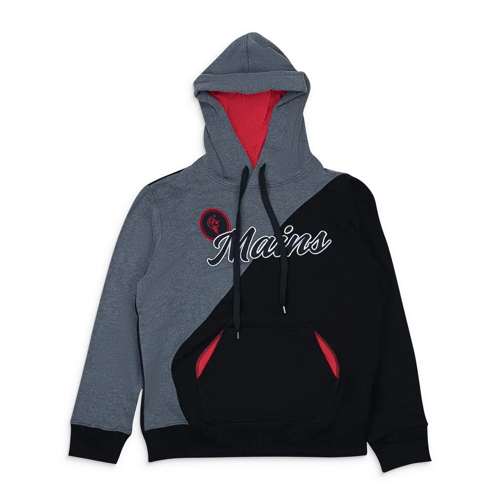Mains LOGO GRAY BLACK RED HOODIE 1